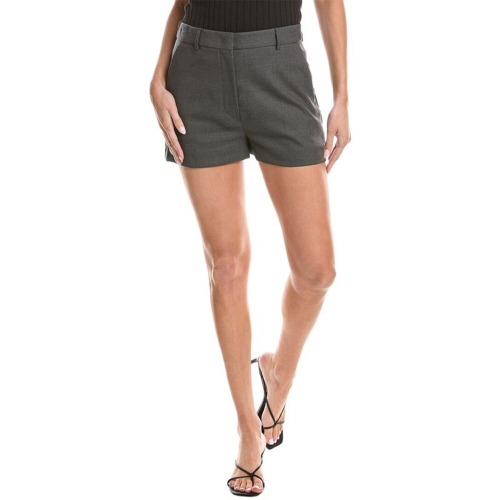 Max Mara Womens Sportmax Gap Wool Short, Dark Grey